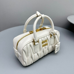 Miu Miu Matelasse Nappa Leather Top Handle Bag 24 cm