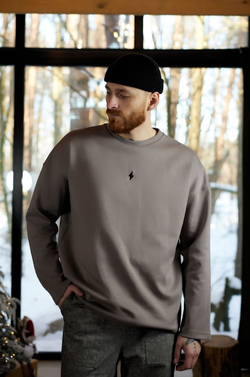 Лонгслив капучино interlock