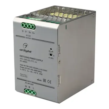 Блок питания 480W 24V 20A IP20 ARV-DRP480-PFC-24 040231 Arlight