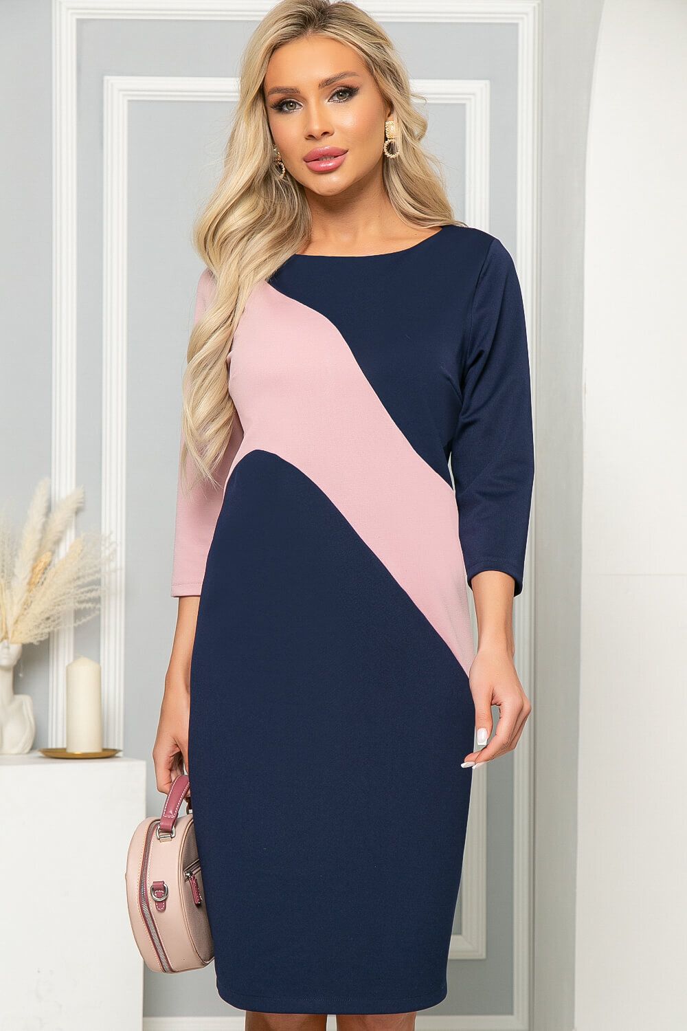 Платье "Ингрид" (пинк энд блю) П4928 LT Collection