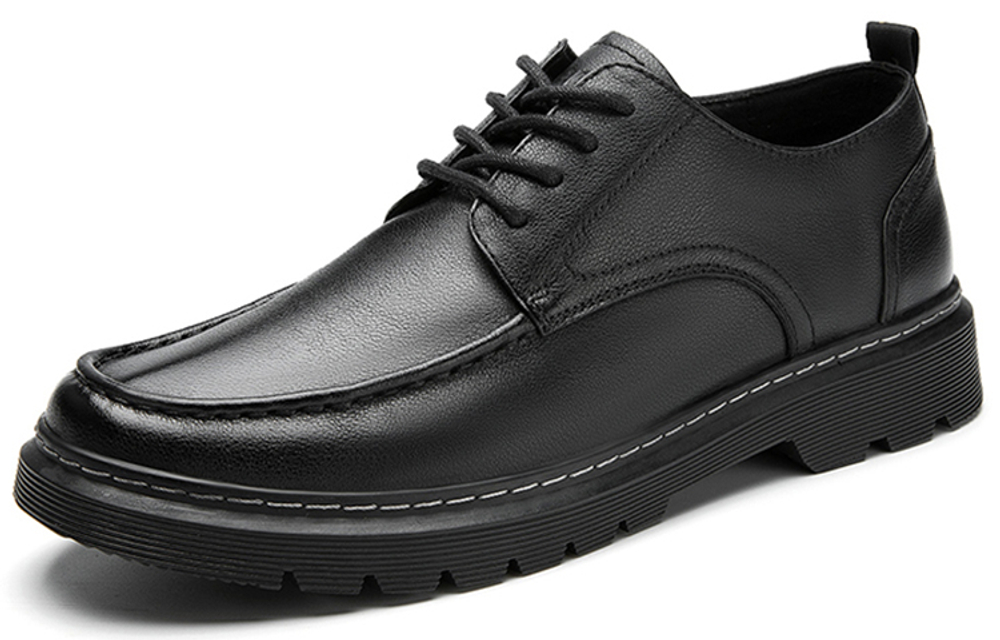 Jeep Casual Leather Shoes Men"s Low top Black