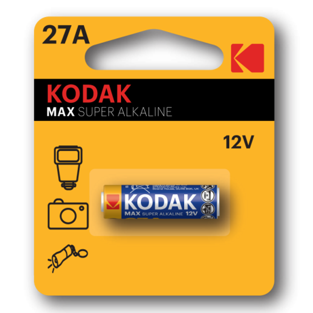Батарейка Kodak 27A-1BL MAX SUPER Alkaline [K27A-1, GP27A, MN27] | Kodak