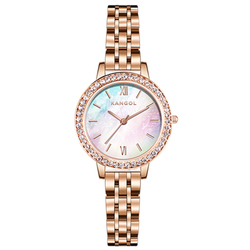 KANGOL Quartz Movement Metal Strap Watch Women"s Watch White Dial