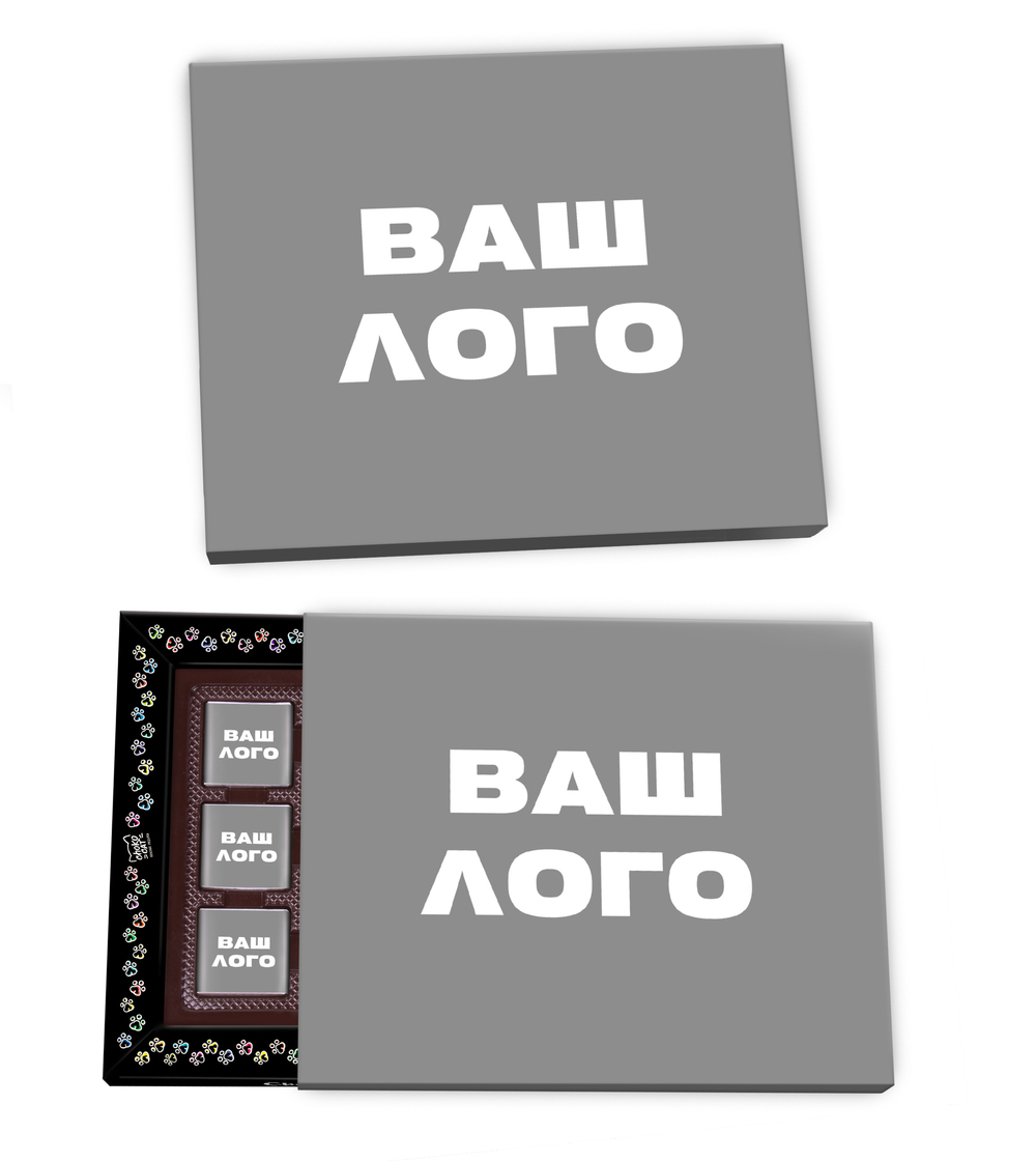 Набор с 12 плитками шоколада по 5 г с индивидуальным дизайном