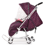 Санки-коляска "Наши Детки 3-1К" с фламинго сливовый