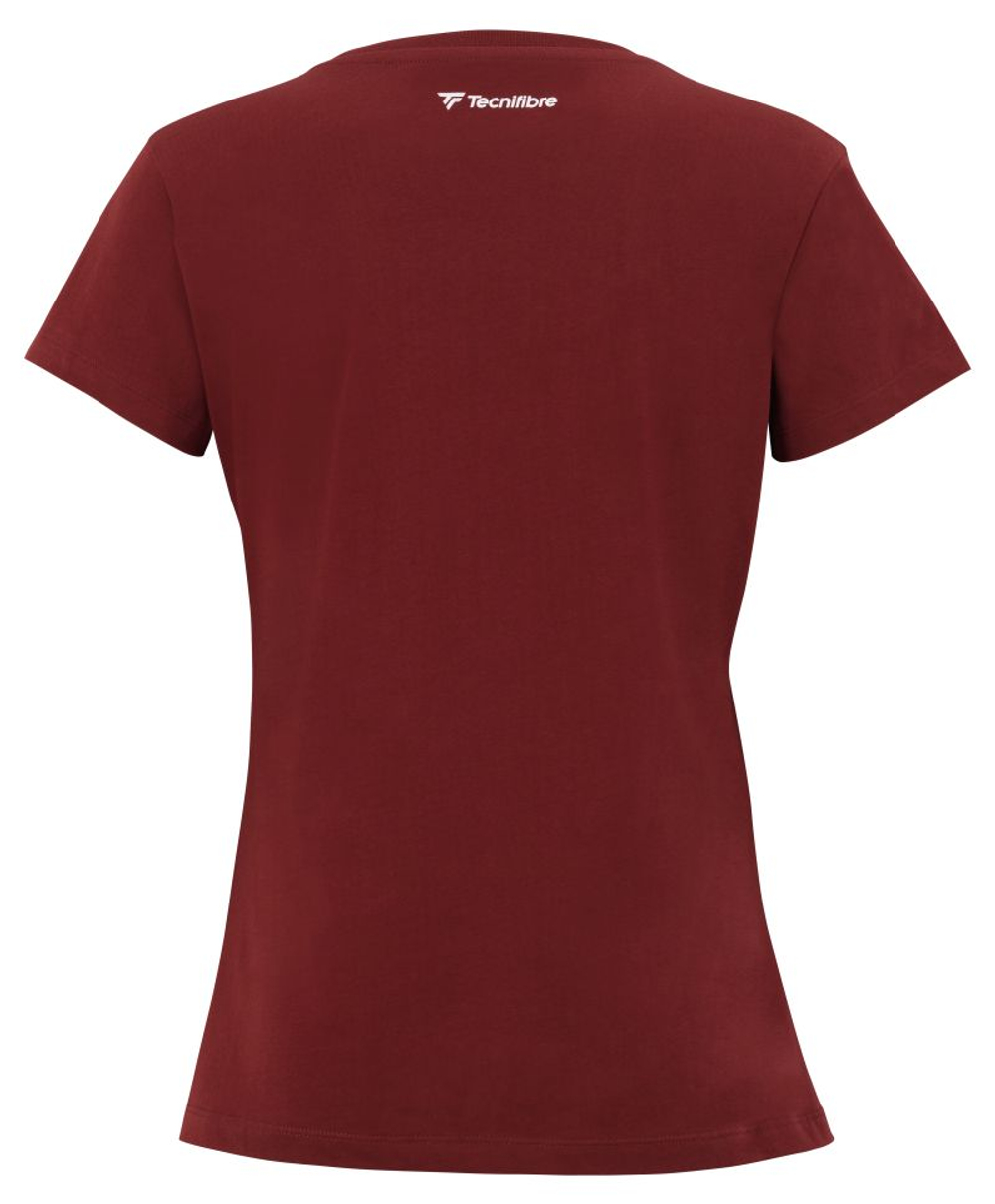 Футболка для девочки Tecnifibre Club Cotton Junior - cardinal