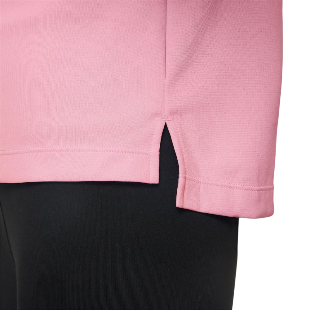 Футболка для девочки Nike Girls Dri-FIT Long-Sleeve 1/4-Zip Top - med soft pink/white