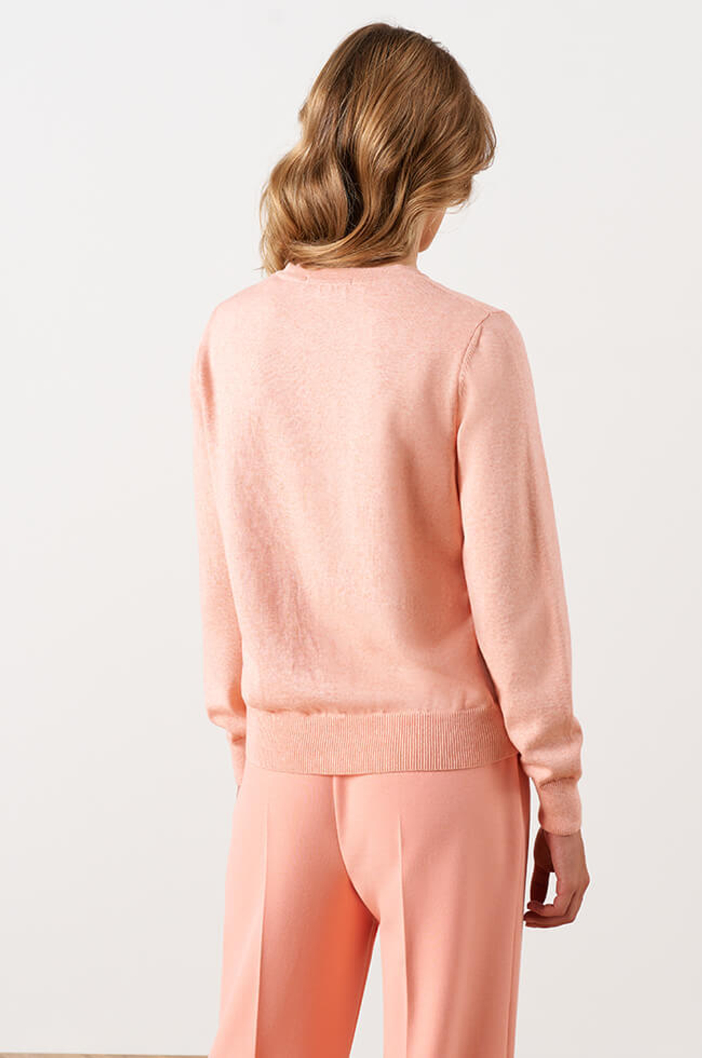 1875 Кардиган женский (розовый меланж)