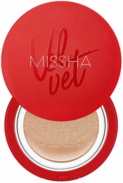 Тональный кушон с матовым финишем. Missha Тон 21 Velvet Finish Cushion SPF50+ PA+++№21 15 гр.