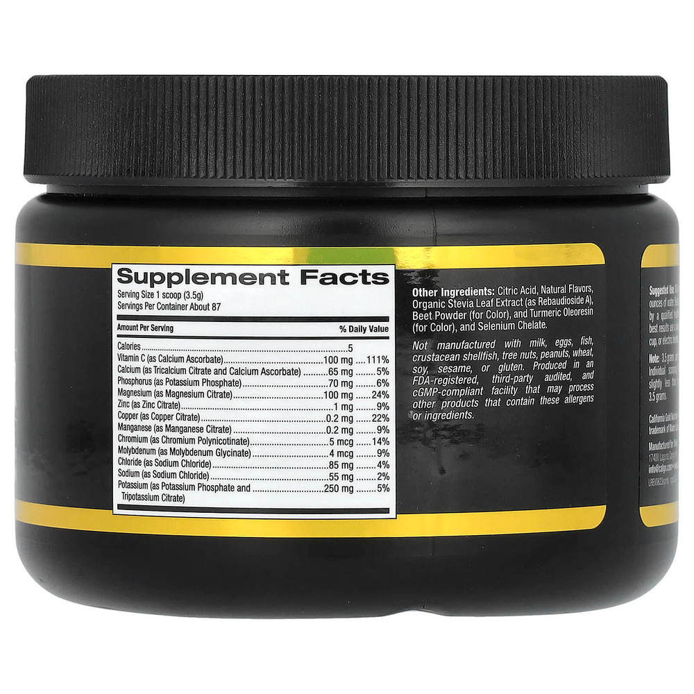 California Gold Nutrition, Sport, электролитный напиток в порошке, со вкусом ягод, 306 г (10,8 унции)