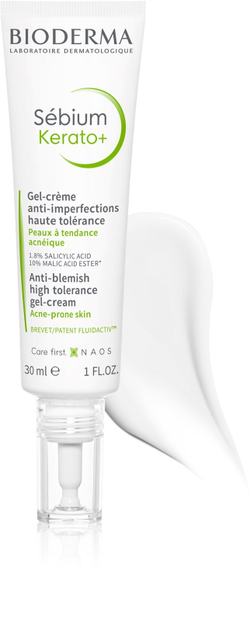 Bioderma Sebium Kerato+ - гель-крем от прыщей против несовершенств кожи /   30  ml  / GTIN 3701129805367