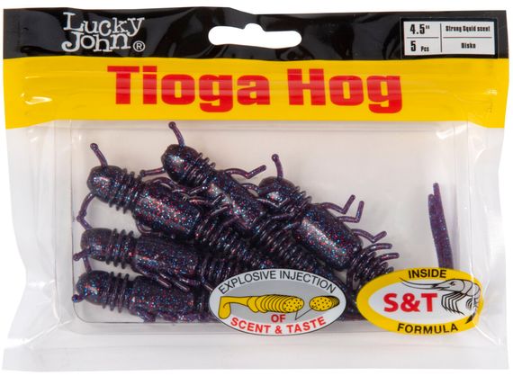 Виброхвосты съедобные LJ Pro Series TIOGA HOG 4.5in (11,4 см), цв. S63, 5 шт.