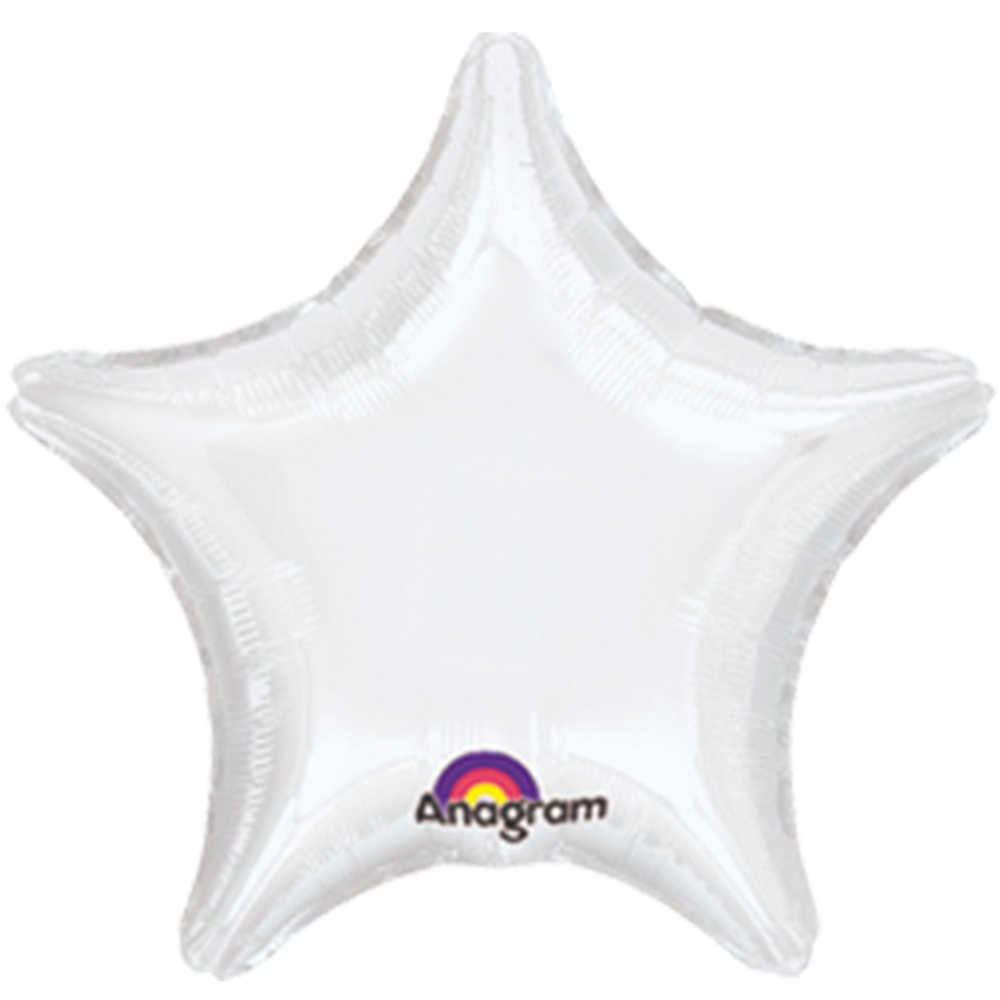 Шар фольгированный Звезда 48 см (Белый)