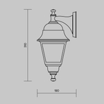 Уличный настенный светильник Outdoor O003WL-01B