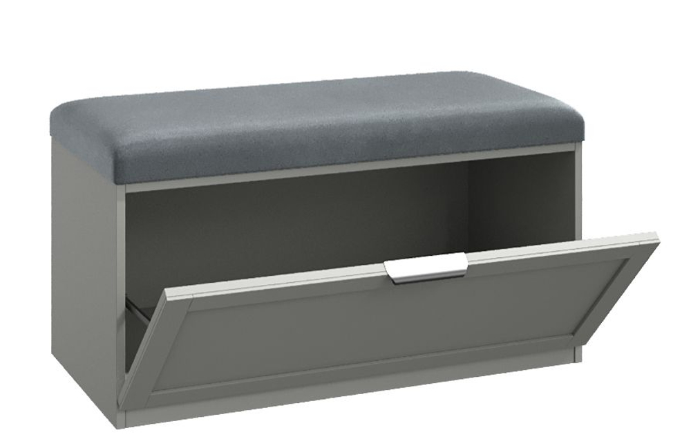Тумба-обувница Нордик в прихожую 900х450х480, серая