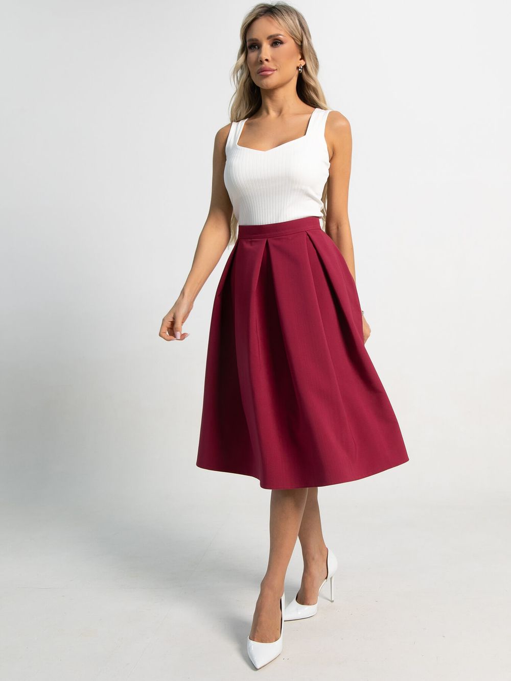 Юбка Санрайз (бордовая) Ю15558-3М LT Collection