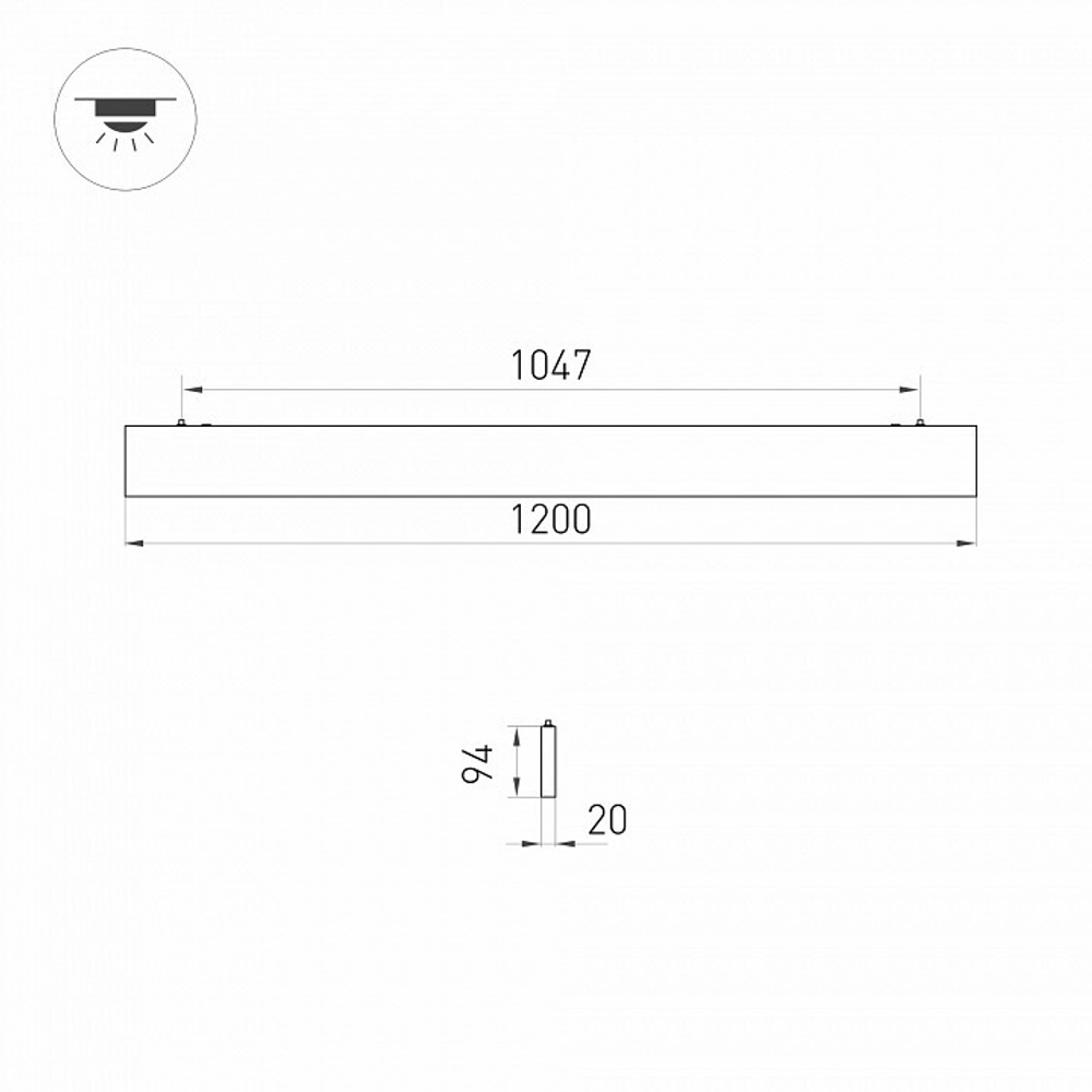 Модульный светильник Arlight LINEAIR FLAT 031530