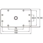 Кронштейн KUPO KS-048 1-1/8"(28MM) JUNIOR RECEIVER WALL PLATE