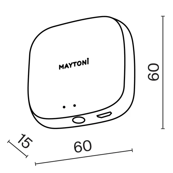 Центр управления умным домом Maytoni Smart ХАБ Lighting control md-tra034-w