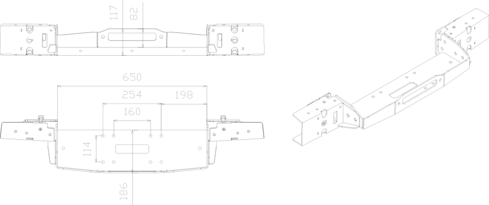 Площадка под лебёдку в штатный бампер TANK 300 РИФ