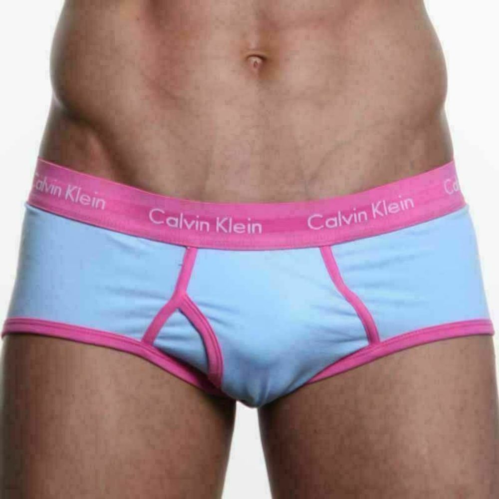 Мужские трусы брифы Calvin Klein 365 Blue Pink Brief