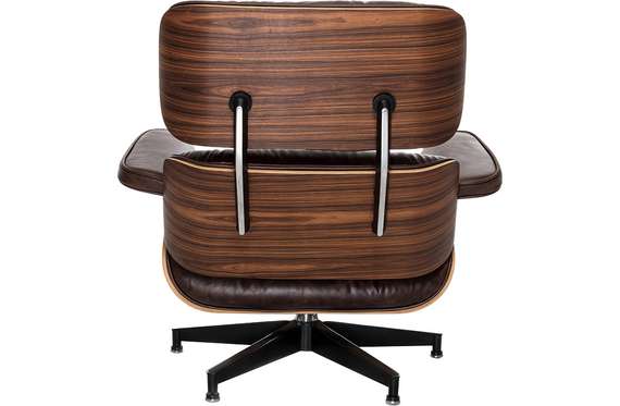 Кресло с оттоманкой Eames Lounge Premium, состаренная кожа