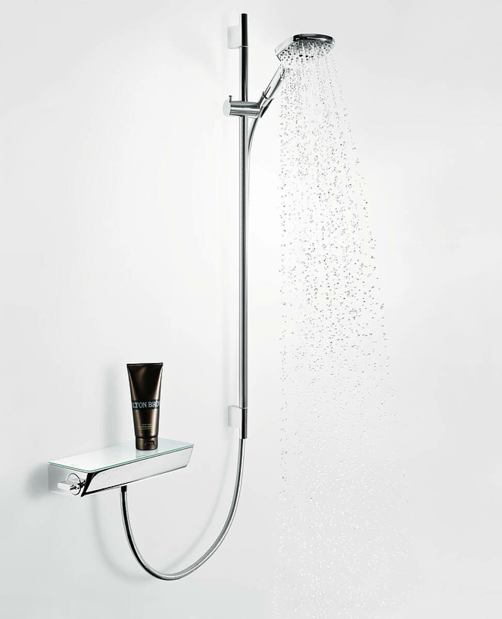 Смеситель для душа Hansgrohe Ecostat Select 13161400 с термостатом хром белый