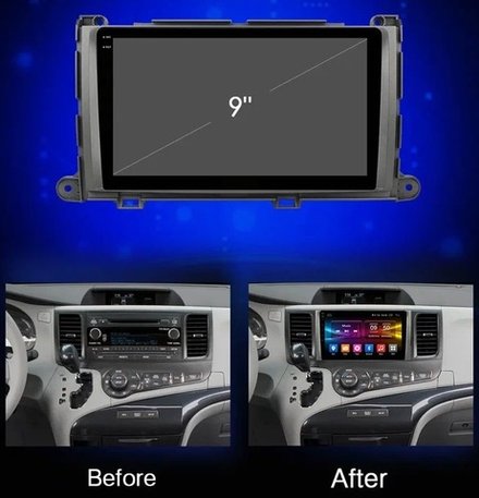 Магнитола для Toyota Sienna 3 2010-2014 - Carmedia OL-9695 QLed+2K, Android 13, UIS7870 (DUDU7), CarPlay, SIM-слот