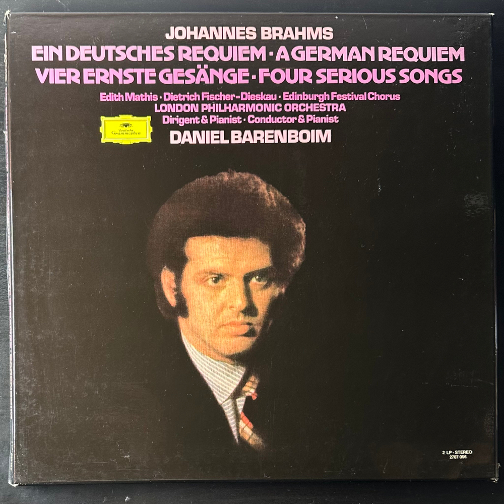 Брамс - Немецкий реквием / 4 строгих напева 2LP (Германия 1973г.)