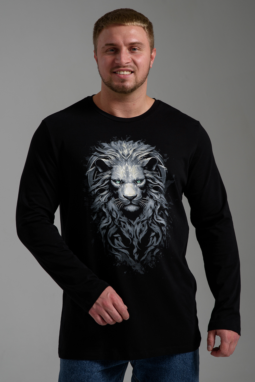 8546 Футболка с длинным рукавом мужская