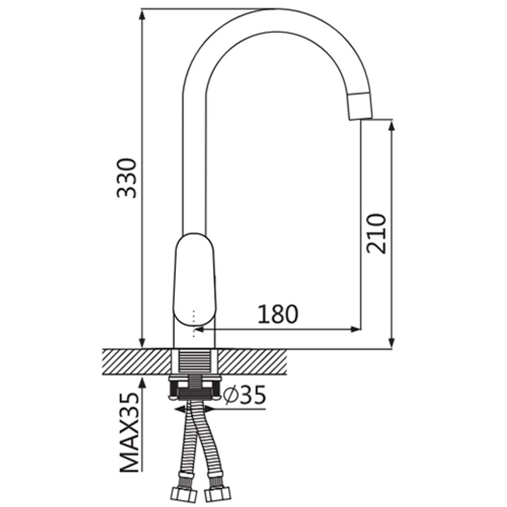 Смеситель для кухни Oute T12 T1213BC