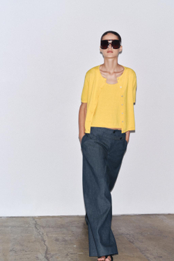 ZARA ОДНОТОННЫЙ КАРДИГАН, ЖЕЛТЫЙ