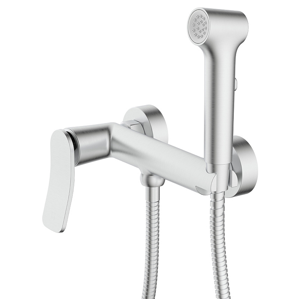 Гигиенический душ Azario Escaro со смесителем, керамический картридж, шланг 150 см, сатин (AZ-K2574BN)