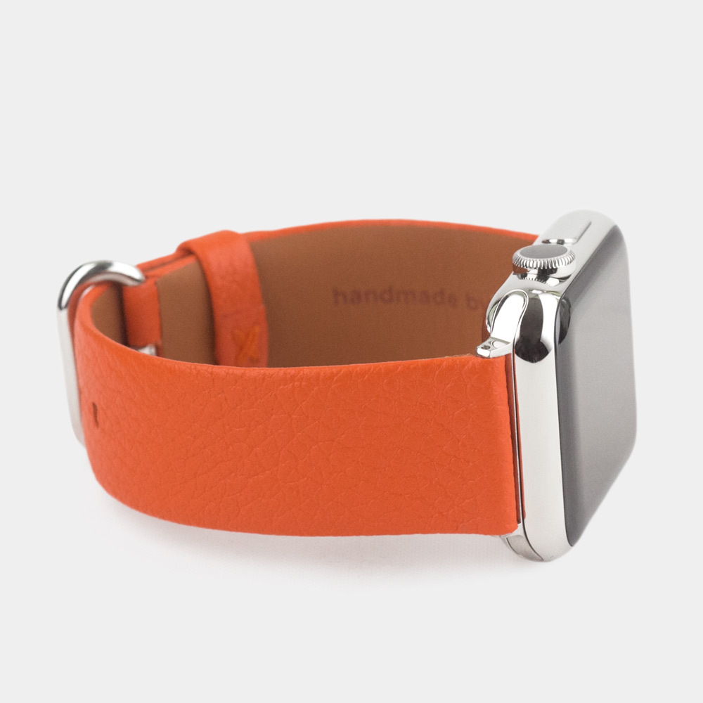 Ремешок для Apple Watch 42/44mm Classic из кожи теленка оранжевого цвета