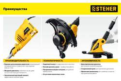 Сетевая коса STEHER 1700 Вт SEB-42-1700