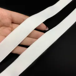 Резинка бретелечная белая 25 мм  (цв. 001), 612/25