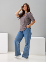 Блузка БЛ-122/ришелье-кофе