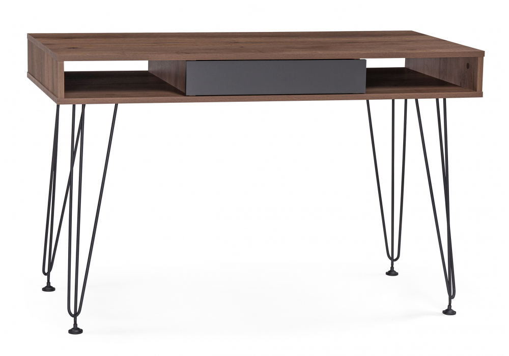 Компьютерный стол Woodville Хиргра 120х60х77дуб табачный, графит, черный