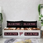 Бескаркасный диван кровать раскладной "BLACKPINK"