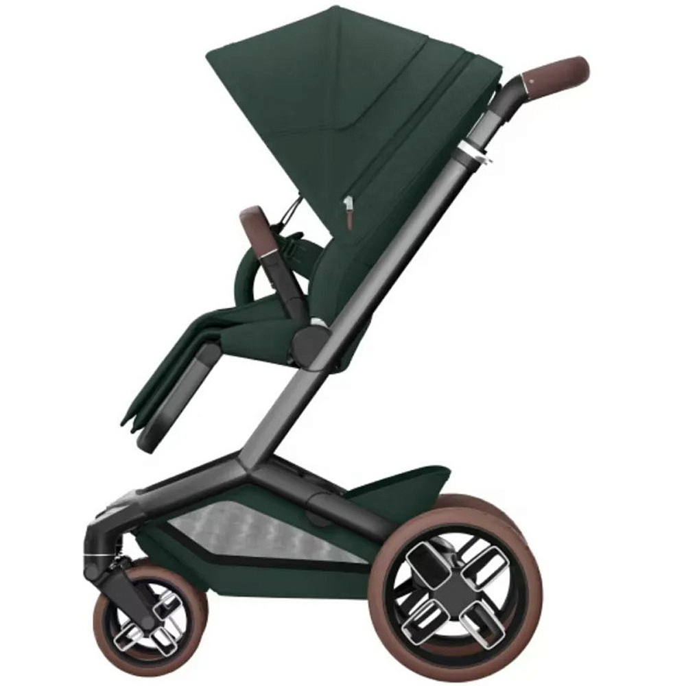 Детская коляска Maxi-Cosi Fame 3 в 1 с автокреслом CabrioFix Essential black Twillic Green/зеленый