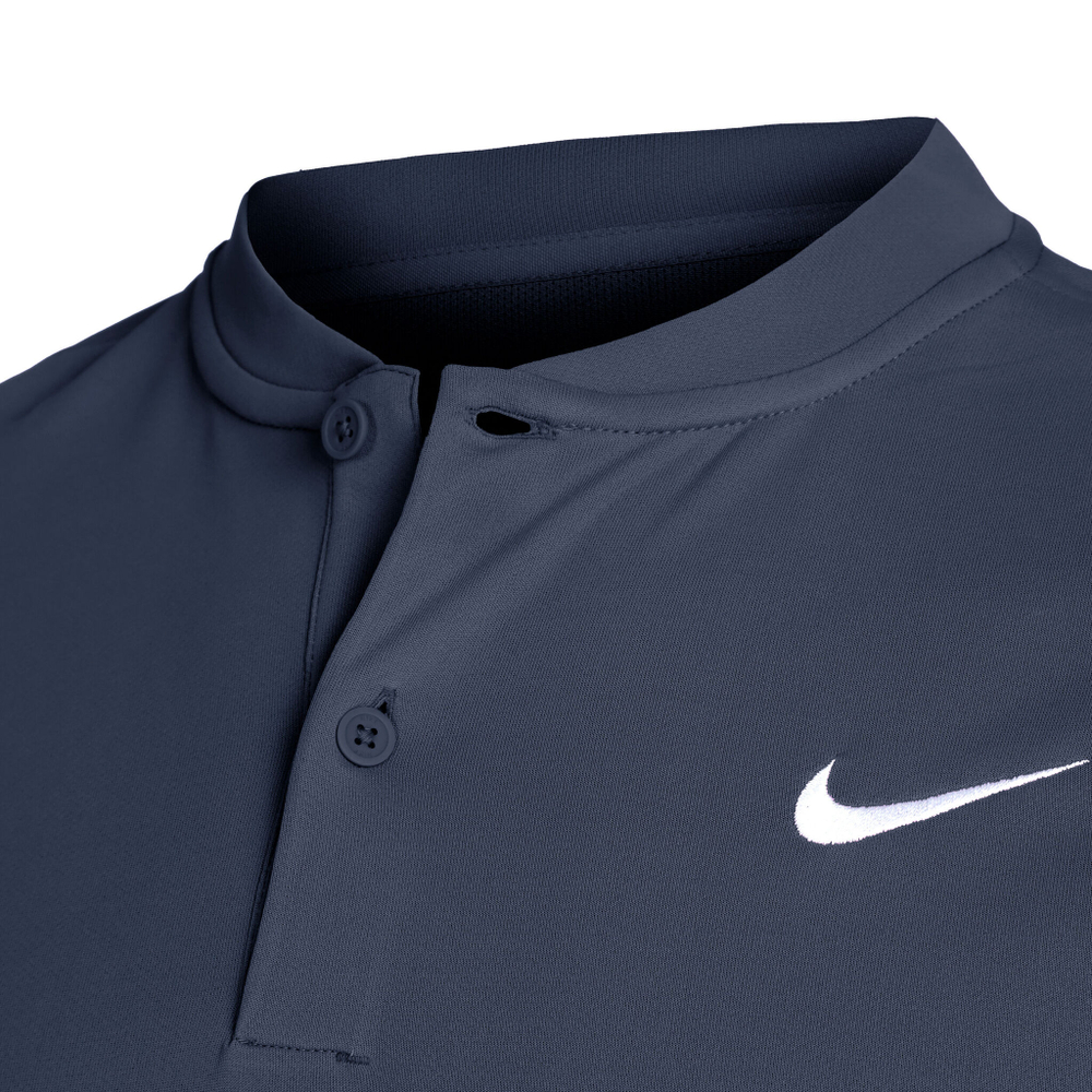 Мужское теннисное поло Nike Dri-Fit Blade Solid Polo Men - Dark Blue