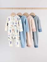 Комбинезон / Слип для малышей Next AW3-046, 4 шт., Синий, Молочный