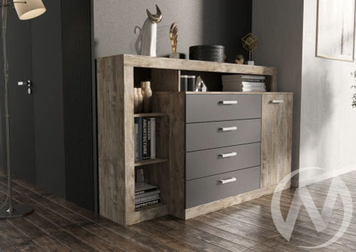 Комод Гостиная Ангара (дуб юкон/графит)