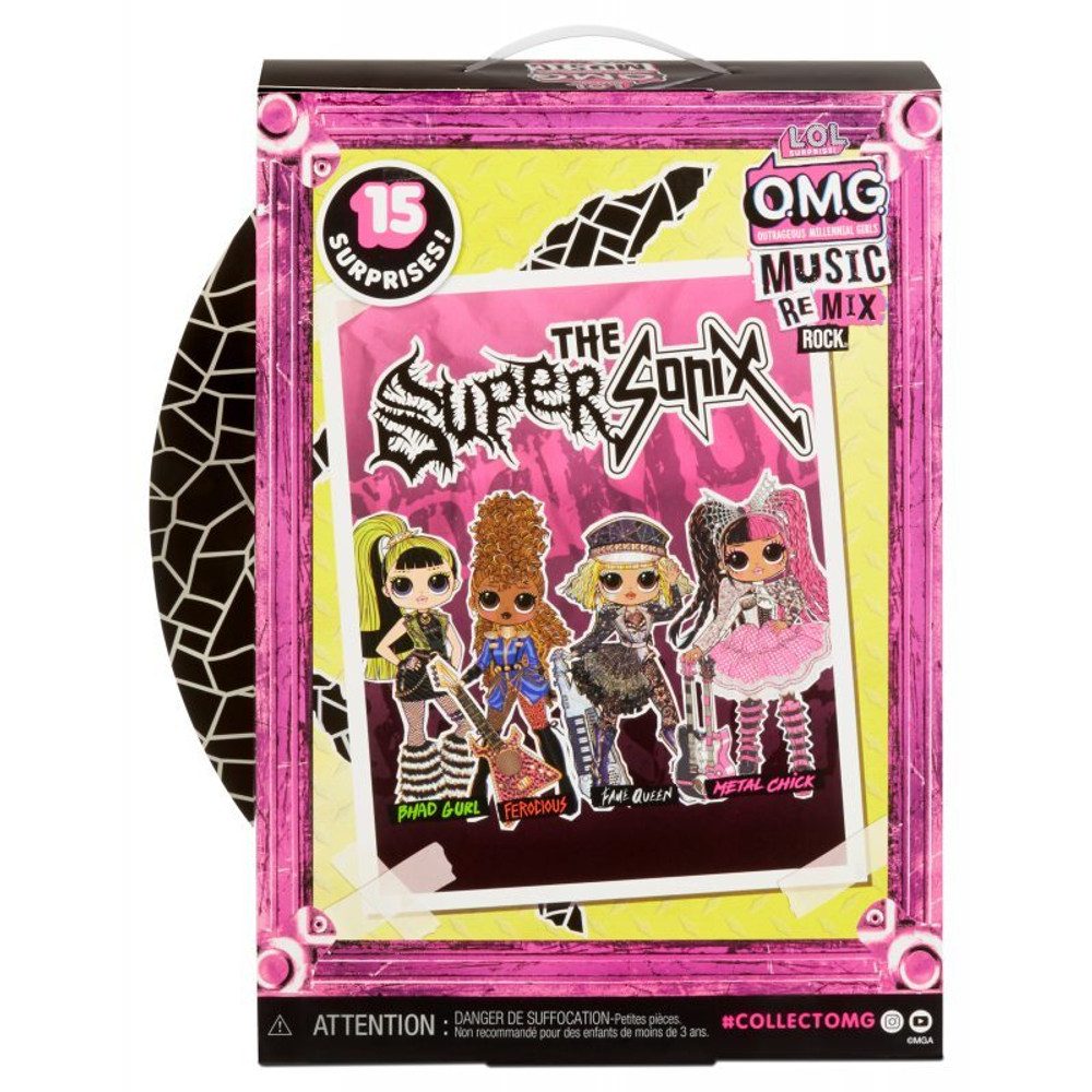 LOL SURPRISE - Кукла OMG MUSIC REMIX ROCK Fame Queen with Keytar OMG LOL 577607