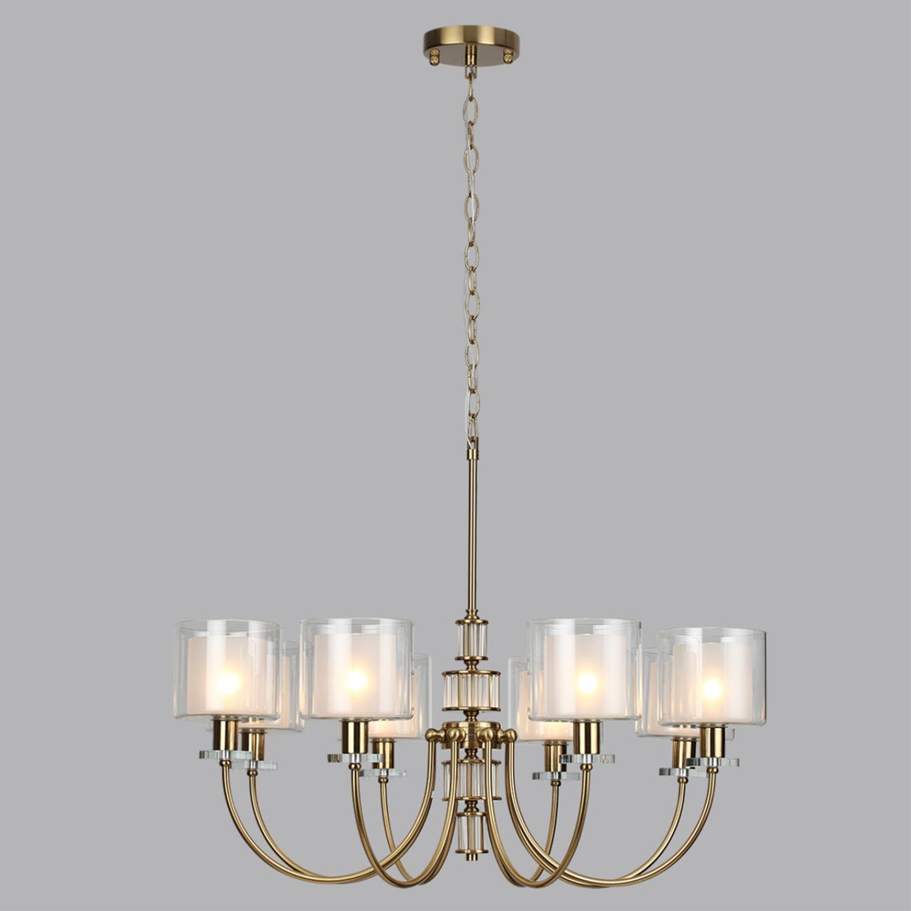 5088/8 CLASSIC ODL25 655 античная бронза/стекло Люстра E14 8*40W SAGA