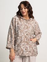 Пыльник Летний день БОЛЬШИЕ РАЗМЕРЫ (бело-коричневый) Б15940-8М LT Collection