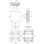 Корпус навесной COMFORT ЩРН-П-24 IP41 пластик.прозр. крышка бел. Эра Б0067244