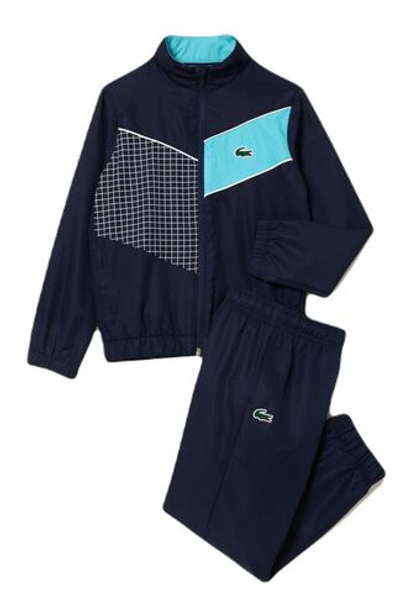 Костюм теннисный Lacoste Colorblock Tennis Sweatsuit - navy blue/blue/white
