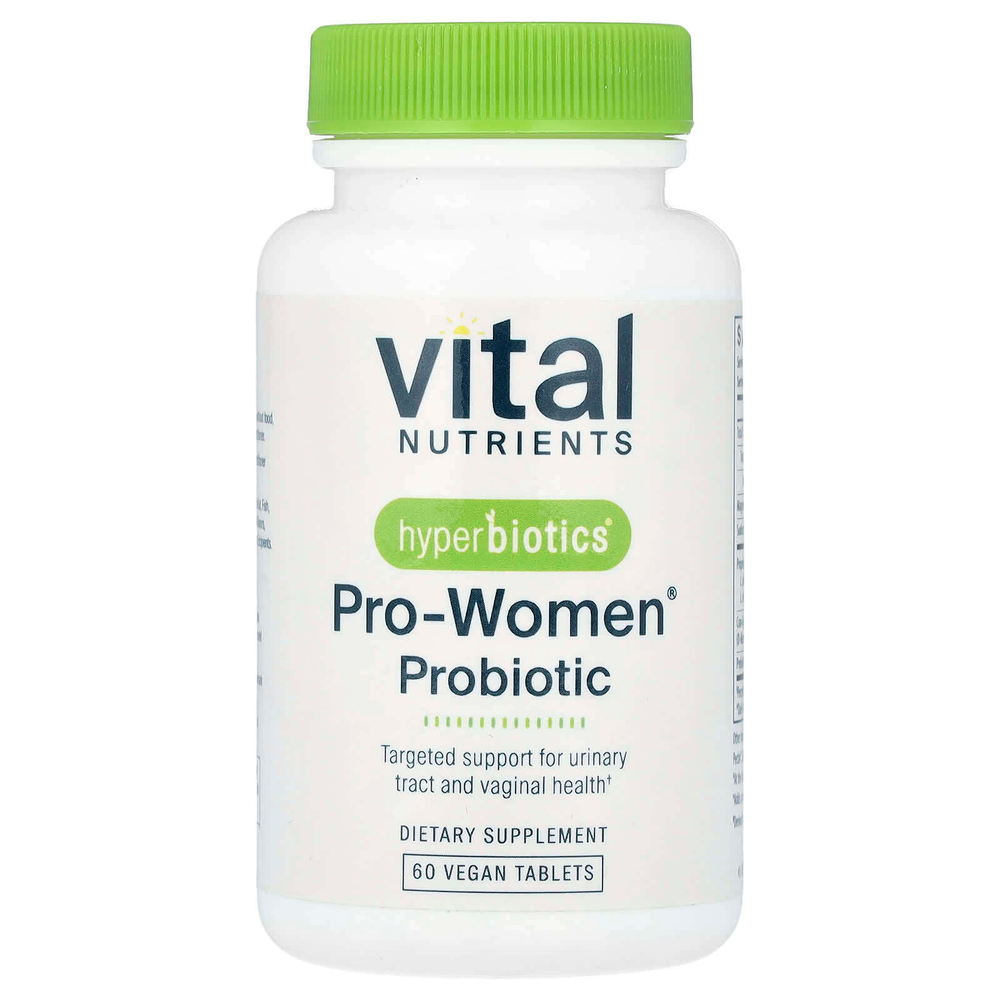 Vital Nutrients, Hyperbiotics®, пробиотик Pro-Women®, 60 веганских таблеток