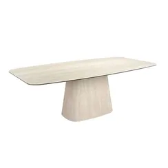 Овальный обеденный стол 1171 из керамики песочного цвета